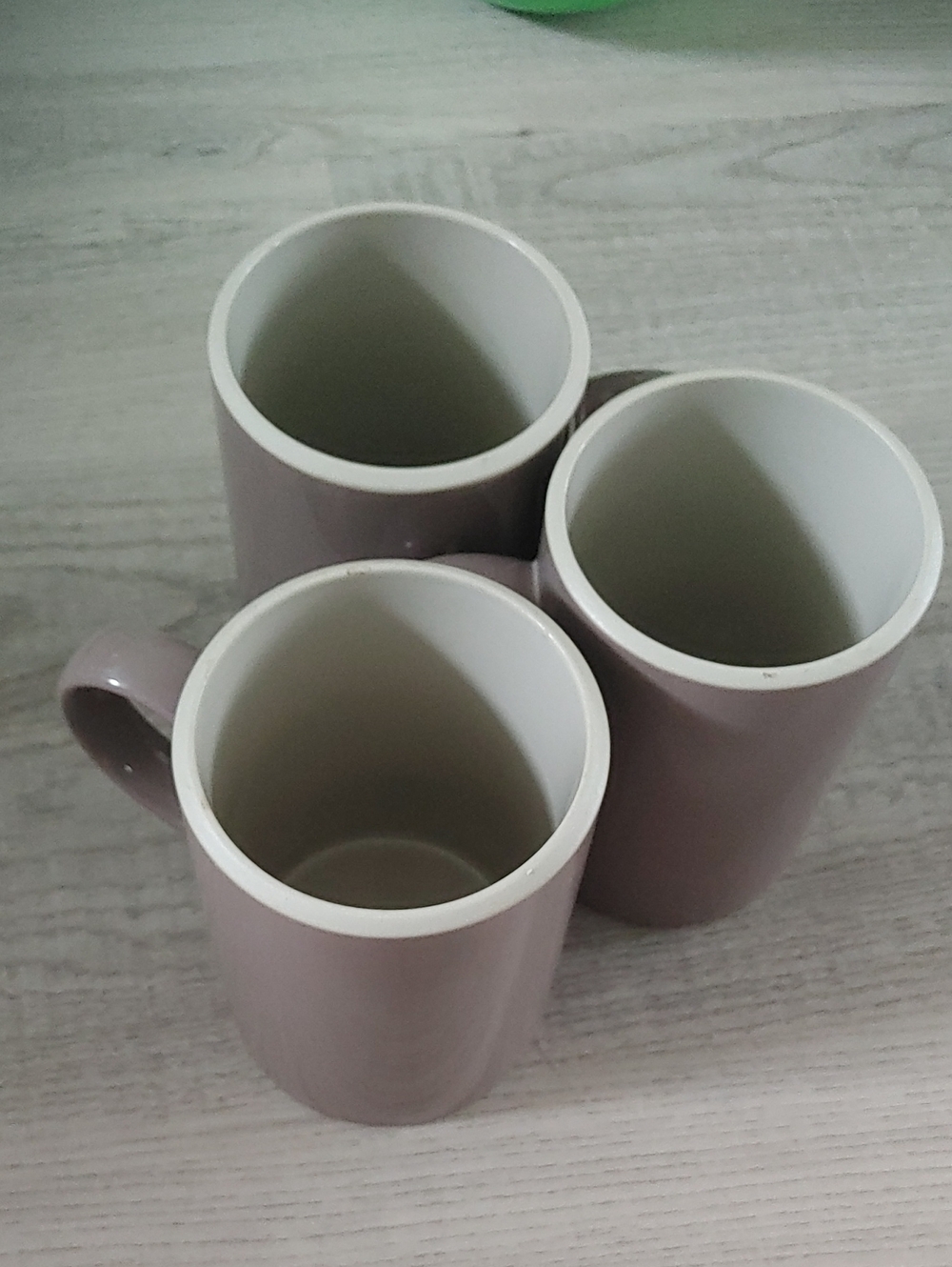 Denby Elements Light Grey Stoneware Coffee Mugs - Set of 3